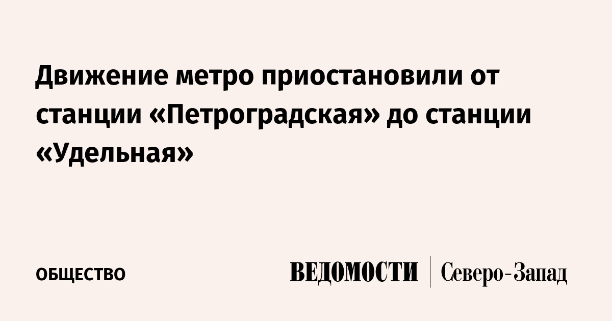 Поезда в метро Петербурга остановились 20 марта из-за упавшего на пути пассажира