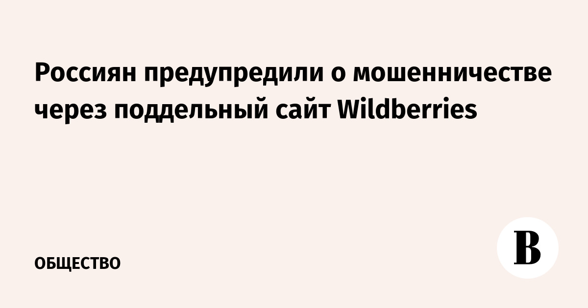 Россиян предупредили о мошенничестве через поддельный сайт Wildberries