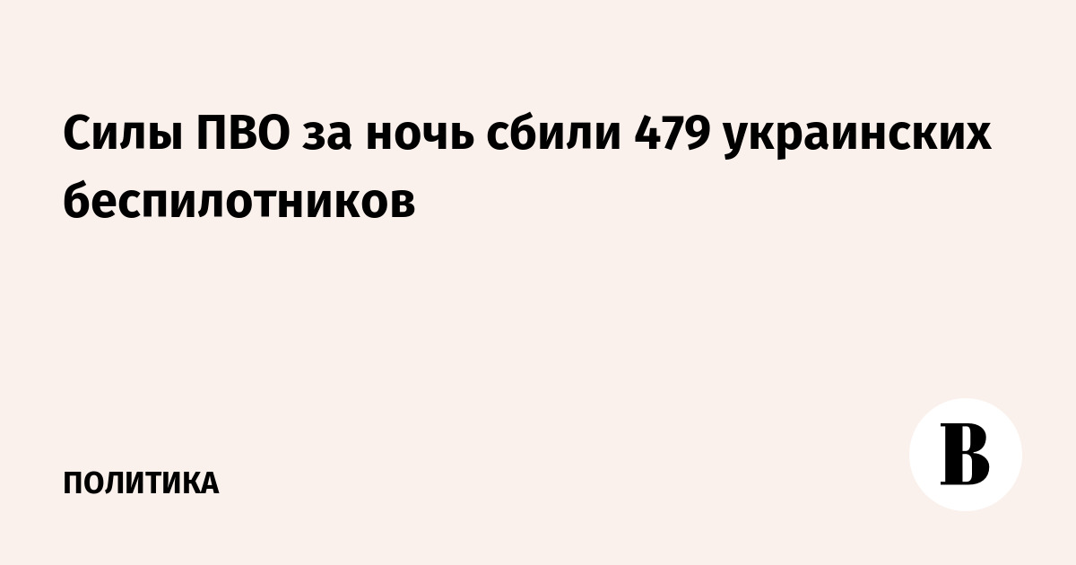 ПВО сбили более 900 беспилотников ВСУ за сутки